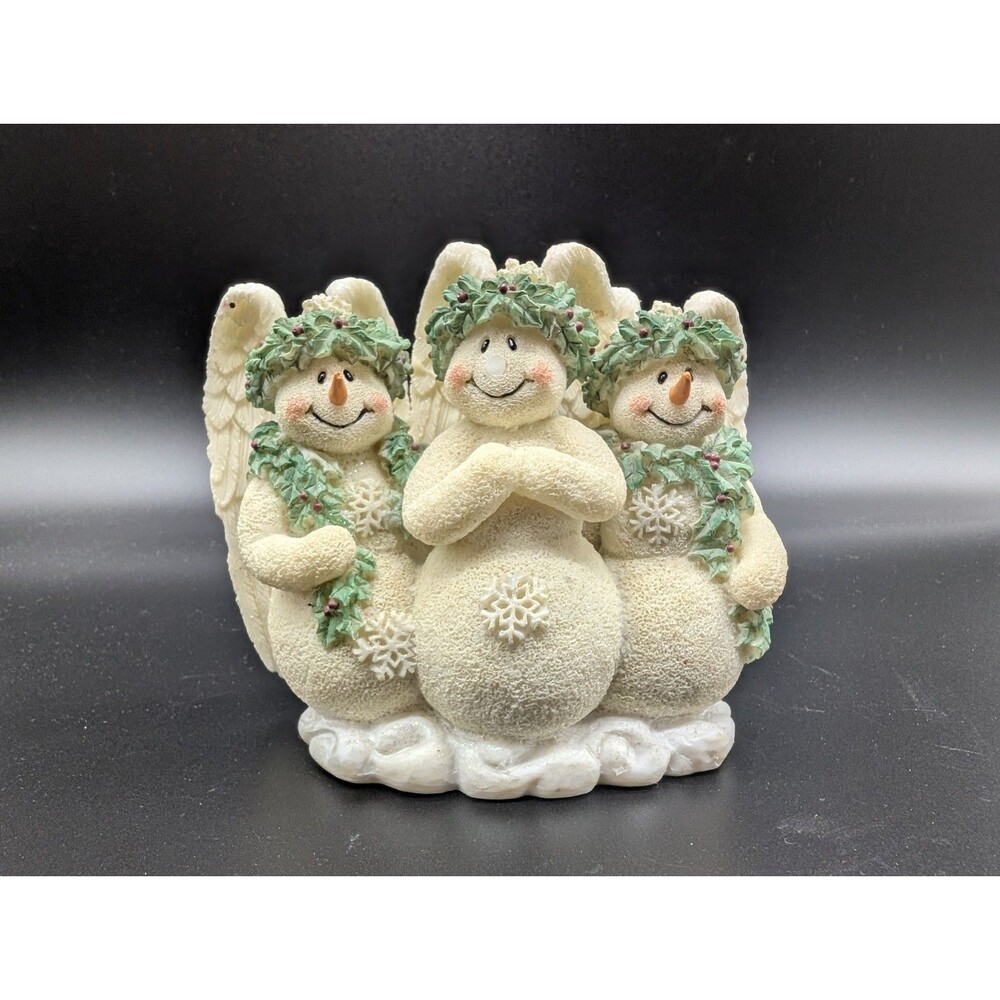 Ganz Trio of Snowmen Angel Figurine Holiday Christmas Table Mantel Decor EX4493
